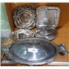 Image 1 : 5 PIECES OF VINTAGE SILVER PLATE SERVING WARE