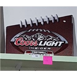 COORS LIGHT EMBOSSED TIN SIGN