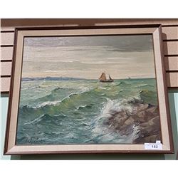FRAMED OIL ON BOARD