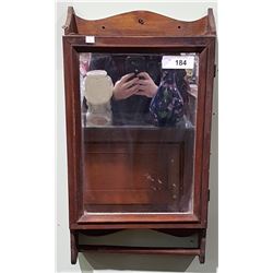 VINTAGE HANGING WOOD MEDICINE CABINET