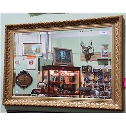 GILT FRAMED BEVELED MIRROR
