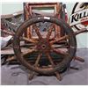 Image 1 : ANTIQUE IRON AND MAHOGANY 8 SPOKE SHIPS WHEEL