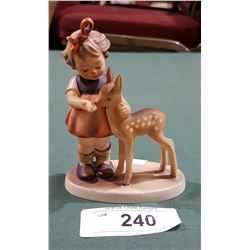 VINTAGE GOEBEL W. GERMANY FIGURINE GIRL WITH DEER