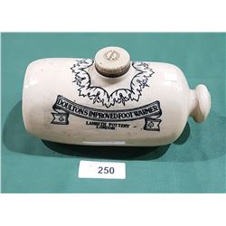 ANTIQUE DOULTON LAMBETH CROC FOOT WARMER