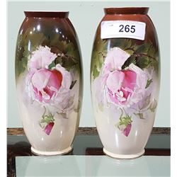 PAIR VICTORIAN PORCELAIN VASES, SIGNED E.DREUR