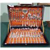 Image 1 : APPROX 51 PC SILVER PLATE FLATWARE SET