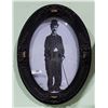 Image 1 : ORNATE FRAMED PRINT OF CHARLIE CHAPLIN W/CONVEX GLASS