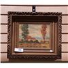 Image 1 : ANTIQUE ORNATE FRAMED OIL ON BOARD SIGNED