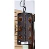 Image 1 : GOTHIC STYLE IRON AND AMBER GLASS PENDANT LAMP