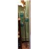 Image 2 : VINTAGE MID CENTURY MODERN POLE LAMP W/BLUE GLASS SHADES