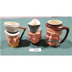 3 ENGLISH CHARACTER MUGS