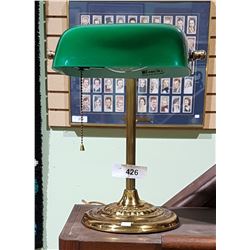 VINTAGE BRASS BANKER'S LAMP