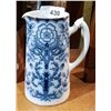 Image 1 : ANTIQUE ENGLISH FLOW BLUE PITCHER