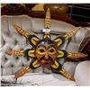 Image 1 : NATIVE CARVED SUN MASK SIGNED CORKY L. BANES