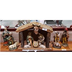 VINTAGE 13 PIECE NATIVITY