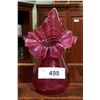 Image 1 : VINTAGE CRANBERRY ART GLASS JACK IN THE PULPIT VASE
