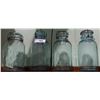 Image 1 : FOUR ANTIQUE BLUE GLASS SEALER JARS