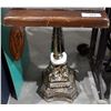 Image 1 : OCCASIONAL TABLE ON ORNATE BRASS BASE