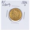 Image 1 : 1886-S $5 Liberty Head Half Eagle Gold Coin