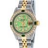 Image 2 : Rolex Ladies Two Tone Green MOP Diamond & Emerald Datejust Watch