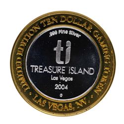 .999 Silver Treasure Island Las Vegas, Nevada $10 Casino Limited Edition Gaming