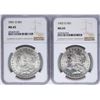 Image 1 : Lot of 1901-O & 1902-O $1 Morgan Silver Dollar Coins NGC MS65