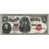 Image 1 : 1907 $5 Woodchopper Legal Tender Note