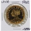 Image 1 : 1962 Chile 100 Pesos Rebublica De Chile Gold Coin