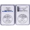 Image 1 : Lot of 2009 & 2010 $1 American Silver Eagle Coins NGC MS69 Early Releases