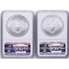 Image 2 : Lot of 2009 & 2010 $1 American Silver Eagle Coins NGC MS69 Early Releases