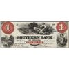 Image 1 : 1858 $1 Southern Bank Bainbridge, GA Obsolete Note