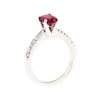 Image 4 : 14KT White Gold 1.49 ctw Ruby and Diamond Ring