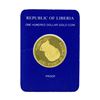 Image 1 : 1977 Republic of Liberia $100 Gold Proof Coin