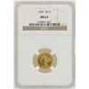 Image 1 : 1907 $2 1/2 Liberty Head Quarter Eagle Gold Coin NGC MS61