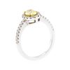 Image 4 : 14KT White and Yellow Gold 0.97 ctw Yellow and White Diamond Ring
