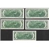 Image 2 : Lot of (5) 1976 $2 Federal Reserve STAR Notes