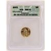 Image 1 : 2001 $5 American Gold Eagle Coin ICG MS70
