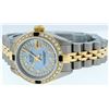 Image 3 : Rolex Ladies Two Tone Blue Mother Of Pearl Diamond & Sapphire Datejust