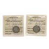 Image 1 : Lot of 1865 & 1869 Three Cent Nickel Coins in Old Flip