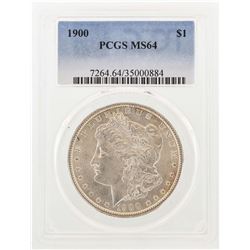 1900 $1 Morgan Silver Dollar Coin PCGS MS64