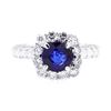 Image 2 : 18KT White Gold 2.99 ctw Sapphire and Diamond Ring