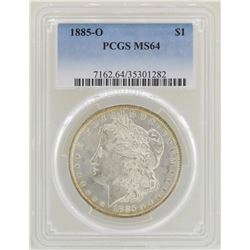 1885-O $1 Morgan Silver Dollar Coin PCGS MS64