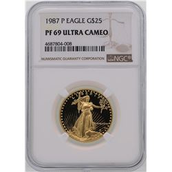 1987-P $25 American Gold Eagle Coin NGC PF69 Ultra Cameo