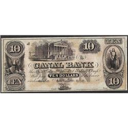 1800's $10 Canal Bank New Orleans Obsolete Note