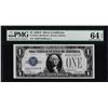 Image 1 : 1928A $1 Funnyback Silver Certificate Note Fr.1601 PMG Choice Uncirculated 64EPQ