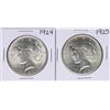 Image 1 : Lot of 1924-1925 $1 Peace Silver Dollar Coins