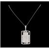 Image 1 : 14KT White Gold 5.62 ctw Diamond Pendant with Chain