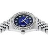 Image 5 : Rolex Men's Stainless Steel Blue Vignette 3 ctw Diamond Datejust Wristwatch