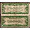 Image 2 : Lot of (2) 1934 $1 Funnyback Silver Certificate Notes