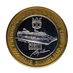 .999 Silver Royal Caribbean Cruise Line $10 Casino Limited Edition Gaming Token